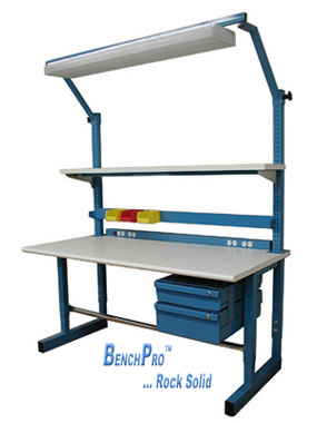 BenchPro Dewey workbench with options (ESD or Formica (TM))