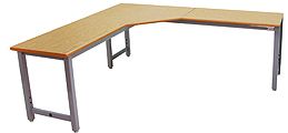 K Series L-shape workbench with inside corner section